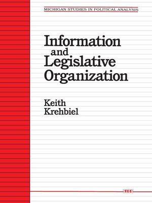 cover image of Information and Legislative Organization